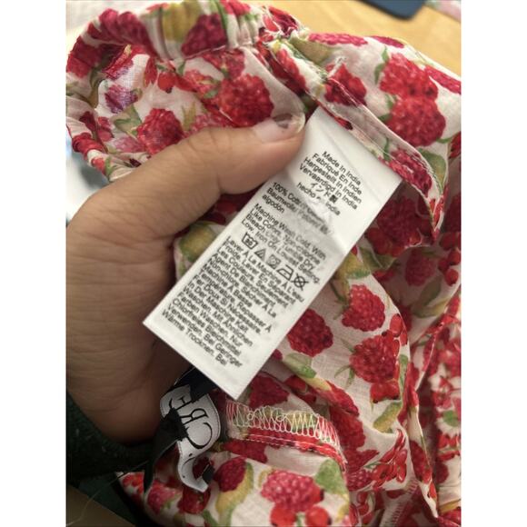 J. Crew Cotton voile beach pant in raspberry print NWT Size M $98 - Picture 5 of 6